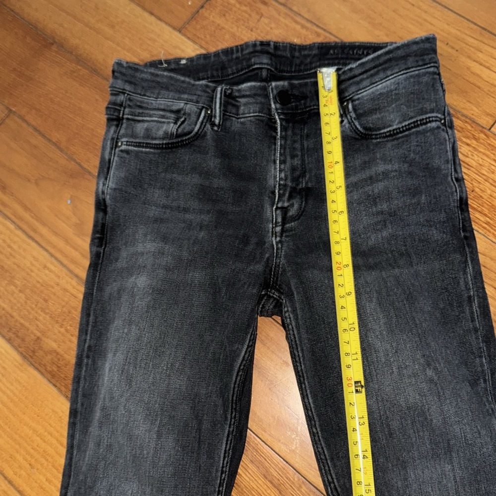 Women's Black Jeans All Saint allsaint grace size 28 skinny raw hem - Picture 3 of 7